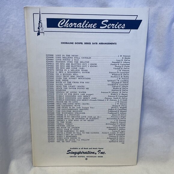 What Grace Is This S.A.T.B. Piano Sheet Music Peterson 1971 Singspiration Gospel - Picture 3 of 7